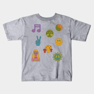 1960s Stickers Kids T-Shirt